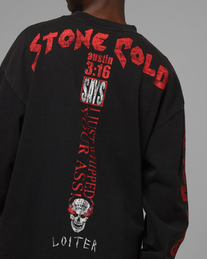 Loiter X WWE Stone Cold Long Sleeve T-Shirt Black