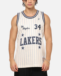 Mitchell & Ness Los Angeles Lakers Shaquille O'Neal #34 Playoff Energy Swingman Jersey Off White