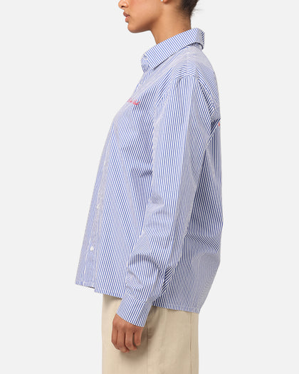 Carre Dice Club Long Sleeve Button Up Shirt Pinstripe