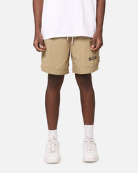 Saint Morta Gothic Nylon Shorts Tan