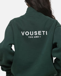 Vouseti The OG Quarter Zip Crewneck Forest Green