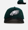New Era Philadelphia Eagles 'Gothic Script Two Tone' 9FORTY A-Frame Snapback Dark Green/Black