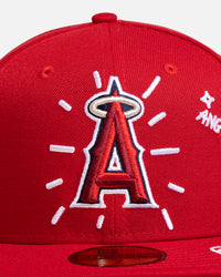 New Era Los Angeles Angels 'MLB Scribble' 59FIFTY Fitted Red