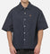 Carre Grid Short Sleeve Button Up Shirt Vintage Navy/Ecru Pinstripe