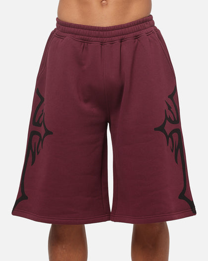 Ed Hardy Trinity Baggy Sweat Shorts Plum