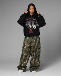 Loiter Drop Out Zip Hoodie Black