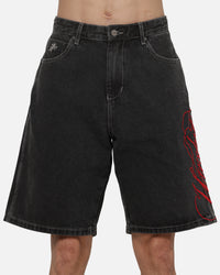 Worship Scripted Big Dawg Jean Shorts Used Black