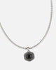 Guess Mainline Lion King Crystal Exagon Necklace Silver