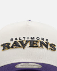 New Era Baltimore Ravens 'Chrome Metallic Wordmark' 9FORTY A-Frame Snapback Chrome