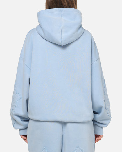 Ed Hardy Fray Zip Hoodie Blue