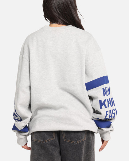 Mitchell & Ness New York Knicks Letterform Crewneck Grey Marle/Official Team Color