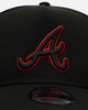 New Era Atlanta Braves 'Easy Black And Scarlet' 9FORTY A-Frame Snapback Black/Scarlet