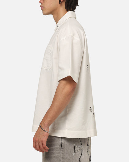 Saint Morta Credo Linen Button Up Shirt Off White