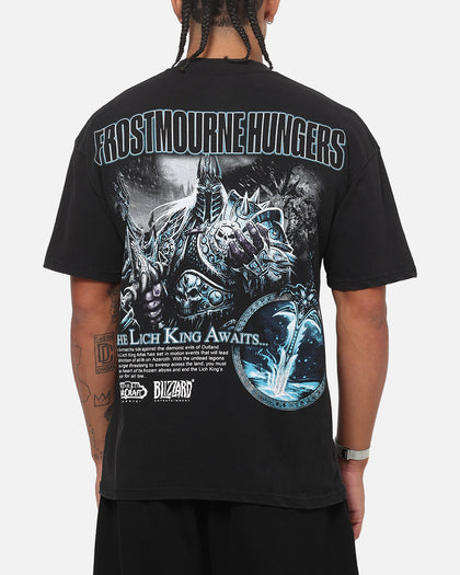 73Studio X Warcraft Frostmourne Hungers T-Shirt Black Acidwash