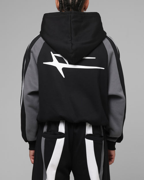 Loiter Hybrid Tek Zip Hoodie Black