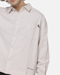 Carré x Disney Mickey & Friends Long Sleeve Oxford Shirt Ecru/Dark Khaki