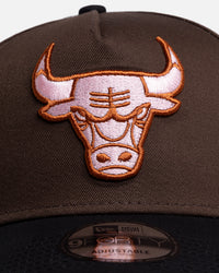 New Era Chicago Bulls 9Forty A-Frame Snapback Walnut