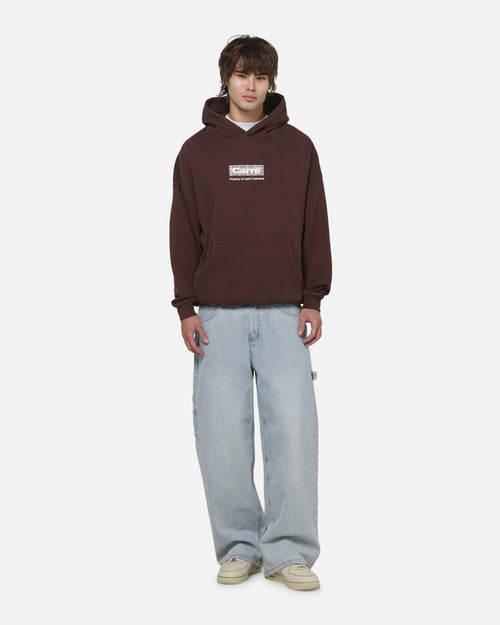 Carre Box Check Hoodie Chocolate