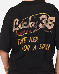73Studio X Fallout: New Vegas Lucky 38 T-Shirt Black Acidwash