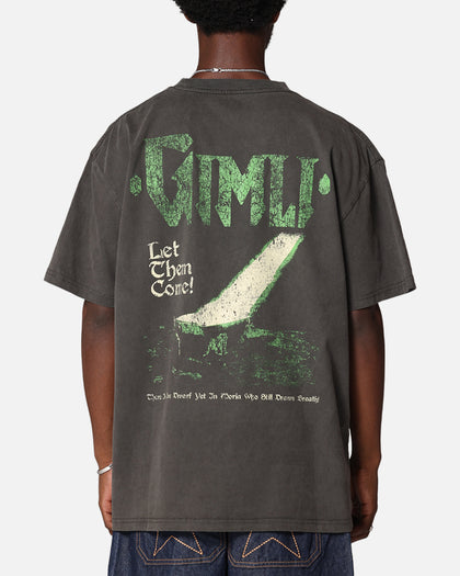 American Thrift X Lord Of The Rings Gimli Toss Heavy T-Shirt Black Wash