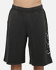 Saint Morta Scripted Baggy Shorts Washed Black