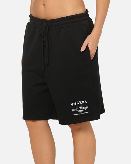 Bleacher Athletic Cronulla-Sutherland Sharks NRL 1908 Track Shorts Black