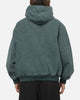 Carre Sherpa Lined Hoodie Forest Green