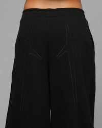 Loiter Silicone Ultra Wide Sweatpants Black