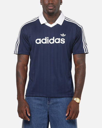 Adidas Drop Needle Pinstripe Jersey Night Indigo