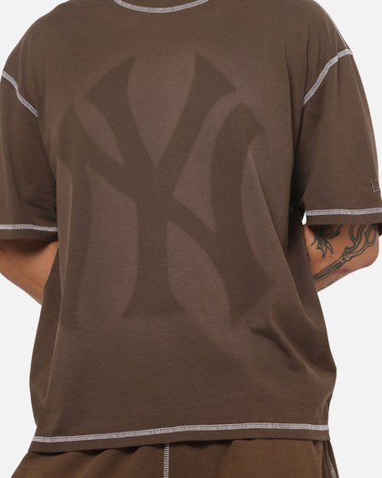 New Era New York Yankees Acid Wash T-Shirt Brown