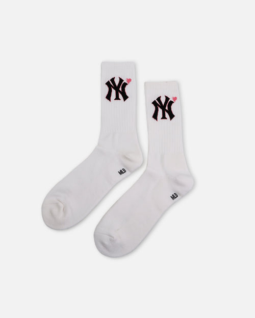 Pro Compression New York Yankees Heart Crew Sock White