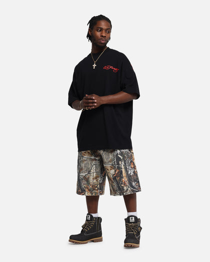 Ed Hardy Oversized Panther T-Shirt Black