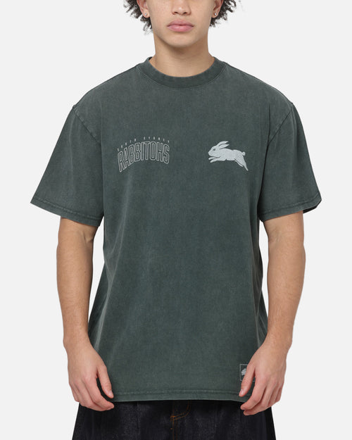 Bleacher Athletic South Sydney Rabbitohs NRL Attrition Washed T-Shirt Green