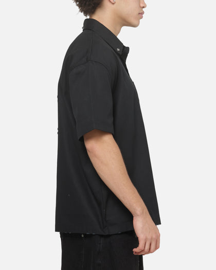 Saint Morta Marked Button Up Shirt Off Black