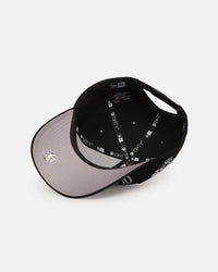 New Era Chicago Bulls 'Oversized Gothic Script Crown' 9FORTY A-Frame Snapback Black/White
