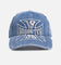 Von Dutch Cross Distressed Strapback Cap Washed Blue