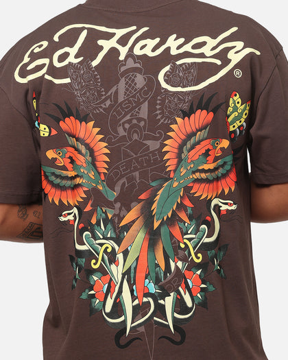 Ed Hardy Phoenix T-Shirt Brown