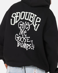 S Double Goosebumps Hoodie Washed Black