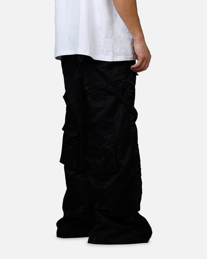 MNML Strap Up Raver Double Cargo Pants Black