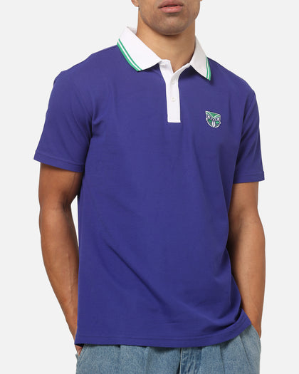 Bleacher Athletic New Zealand Warriors NRL Adult Golf Polo T-Shirt Navy