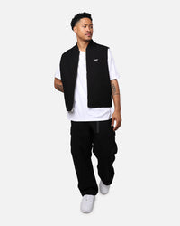 X-Large Ombre Plaid Reversible Vest Black