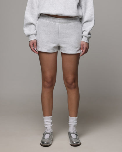 American Thrift Women's Fleece Shorts Grey Heather