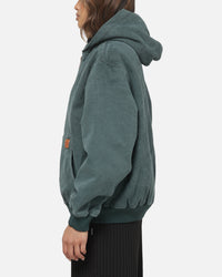 Carre Sherpa Lined Hoodie Forest Green