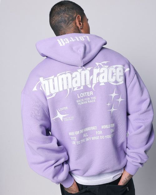 Loiter Rave Zip Hoodie Lilac