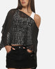 Ed Hardy Women's Knitted Poncho Black