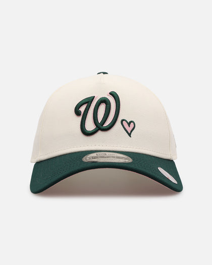 New Era Washington Nationals 'Pink Satin Hearts Green' 9FORTY A-Frame Snapback Chrome/Dark Green