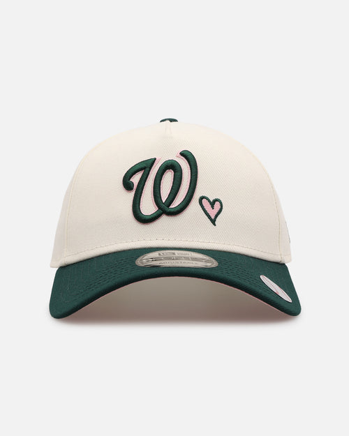 New Era Washington Nationals 'Pink Satin Hearts Green' 9FORTY A-Frame Snapback Chrome/Dark Green