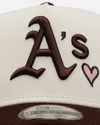 New Era Oakland Athletics 'Pink Satin Hearts Walnut' 9FORTY A-Frame Snapback Chrome/Walnut