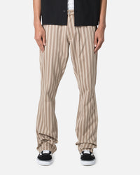 MNML B389 Striped Flare Pants Brown