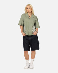 Carre Hand Picked Button Up Shirt Green